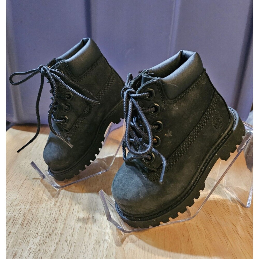 Timberland Boots Black Out Nubuck Suede 629944-013 TODDLER Size 5-C very good